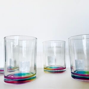 4 Rainbow glasses from the original Pier1
